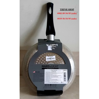 chảo vân đá đáy từ lock&lock 24cm - chảo vân đá hard&light marble lock&lock