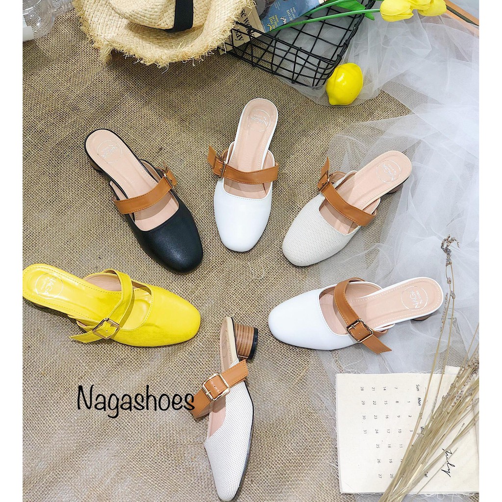 SALE 12-12 <3 DÉP NAGASHOES MŨI VUÔNG KHÓA NHỎ GÓT GỔ 3P NAD80 > . new ‼️ . new ! <3 🇻🇳 2020 : ": :