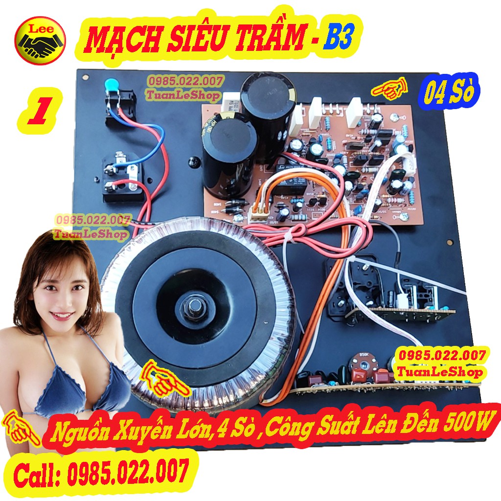 MACH SUB 4 SÒ TOSHI NGUỒN XUYẾN B3 - MẠCH SIÊU TRẦM KICH THUOC 27x27 - KÉO LOA SUB 25 30 40 50