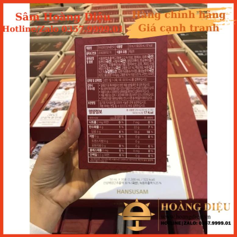 Sâm Hoàng Diệu - Nước chiết xuất Hồng Sâm Núi Nhung Hươu 365 HANSUSAM