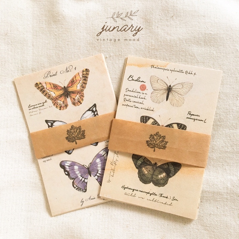 Junarystudio - Set giấy nền vintage trang trí journal, giấy nền trang trí