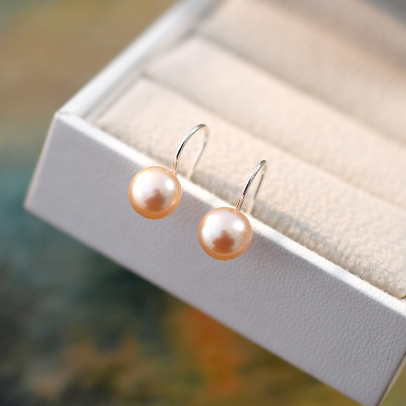 Khuyên Tai Bạc 925 Đính Ngọc Trai Nước Ngọt Thời Trang Cho Nữ