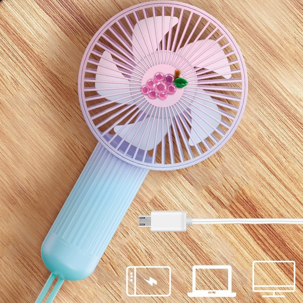 Quạt Mini Cầm Tay Có Thể Sạc Lại Bằng Cổng USB Tiện Dụng Và Bền