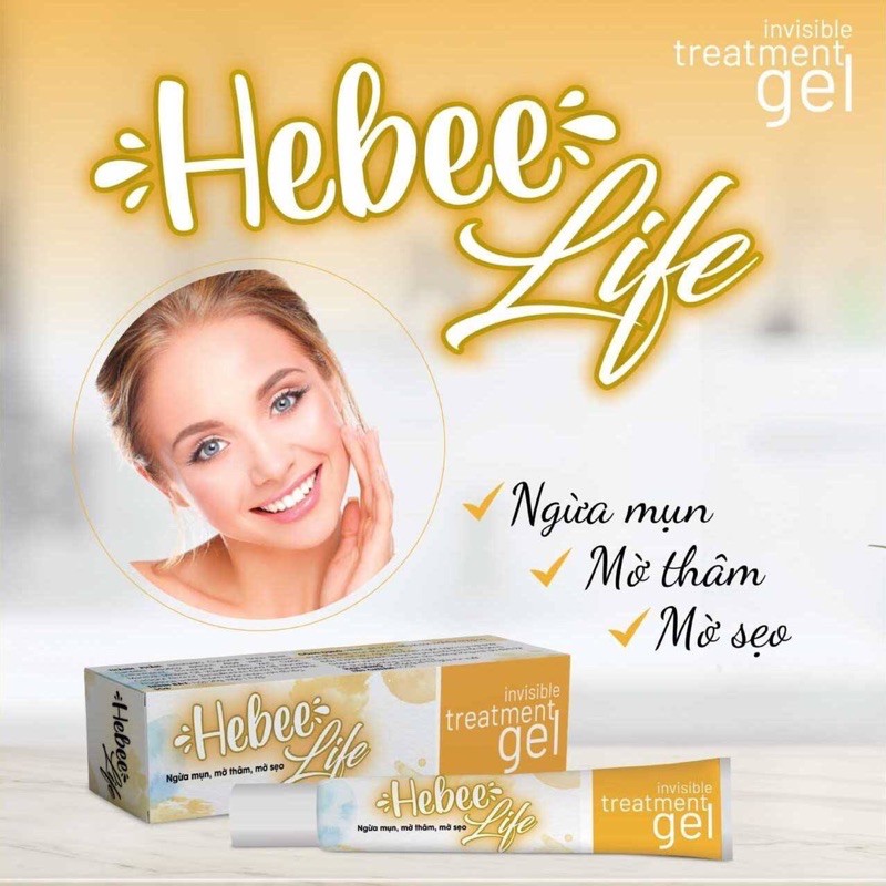 Gel diệt Mụn Hebee Life - Tinh chất Nghệ trắng và nano bạc