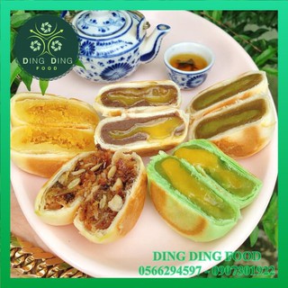 [ 1 Bịch / 12 Cái ] Bánh Pía Mini Kim Sa Mix 10 Vị Bánh Tân Huê Viên - DING DING FOOD