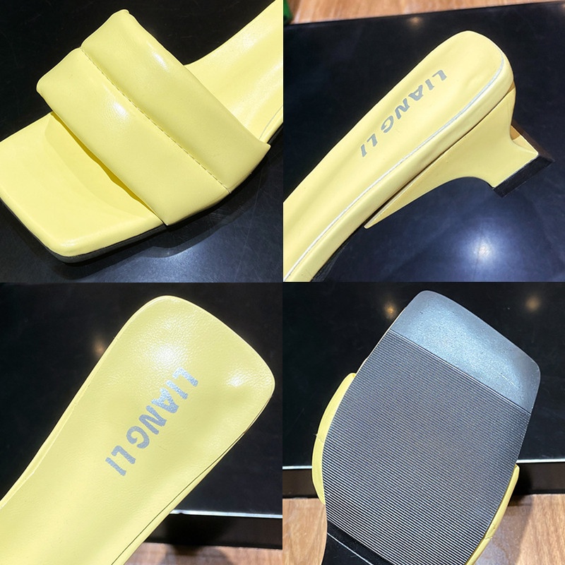 Dép Cao Gót Mũi Vuông Thời Trang Mùa Hè Dành Cho Nữ 02121