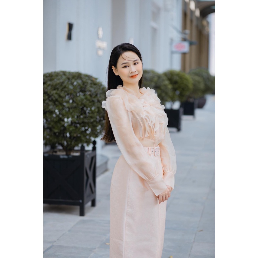 Áo Sơ Mi Nữ Công Sở WHITE ANT CELINA CASCADE COLLAR BLOUSE Cổ Bèo Xoắn Hiện Đại 170300141