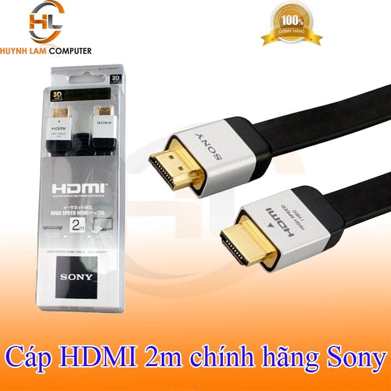 Cáp HDMI 2m Sony DLC-HE20HF hỗ trợ 3D Full HD 1080p-Hãng phân phối