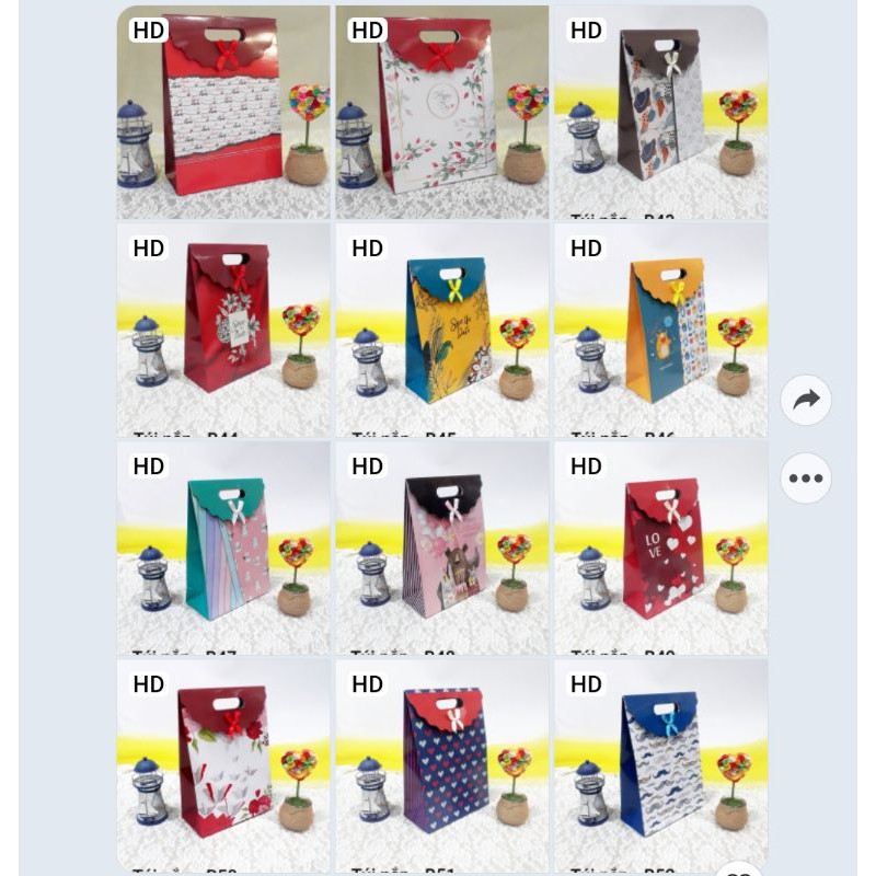 TÚI GIẤY NẮP GẮN NƠ