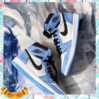 Giày Jordan 1 JD1 xanh dương cổ cao thể thao sneaker Hot Trend [Full box, Full bill]