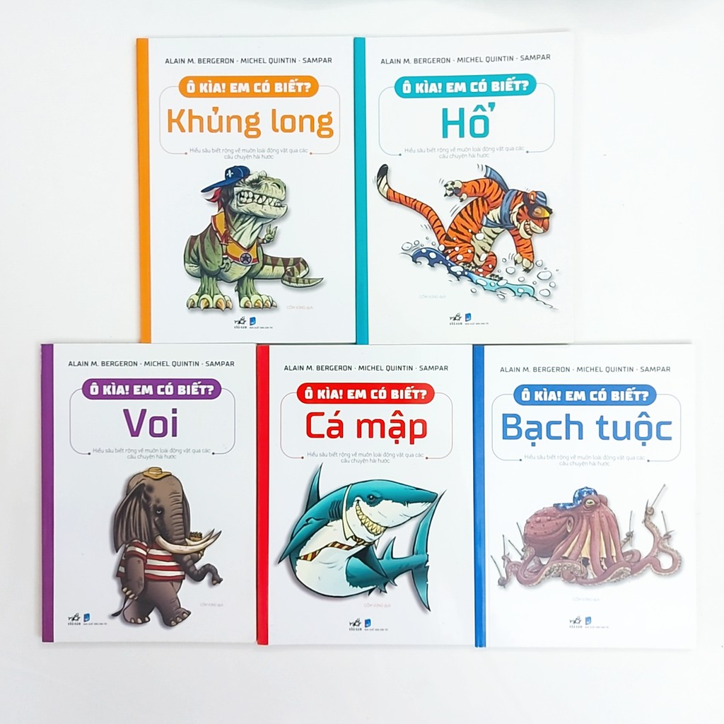 Sách - Combo Ô kìa! Em có biết? :Khủng long+Hổ+Voi+Cá mập+Bạch tuộc (bộ gồm 5 cuốn)