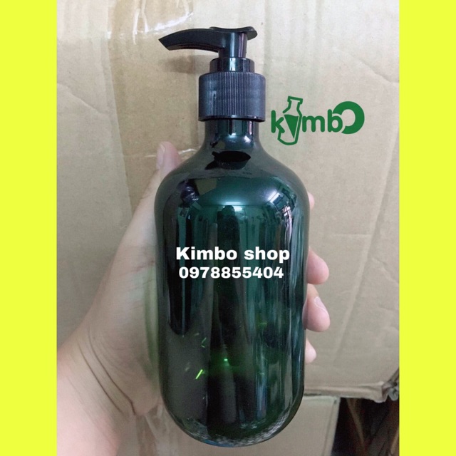 Combo 5 - combo 10 chai nhựa 500ml xanh lá vòi nhấn đen