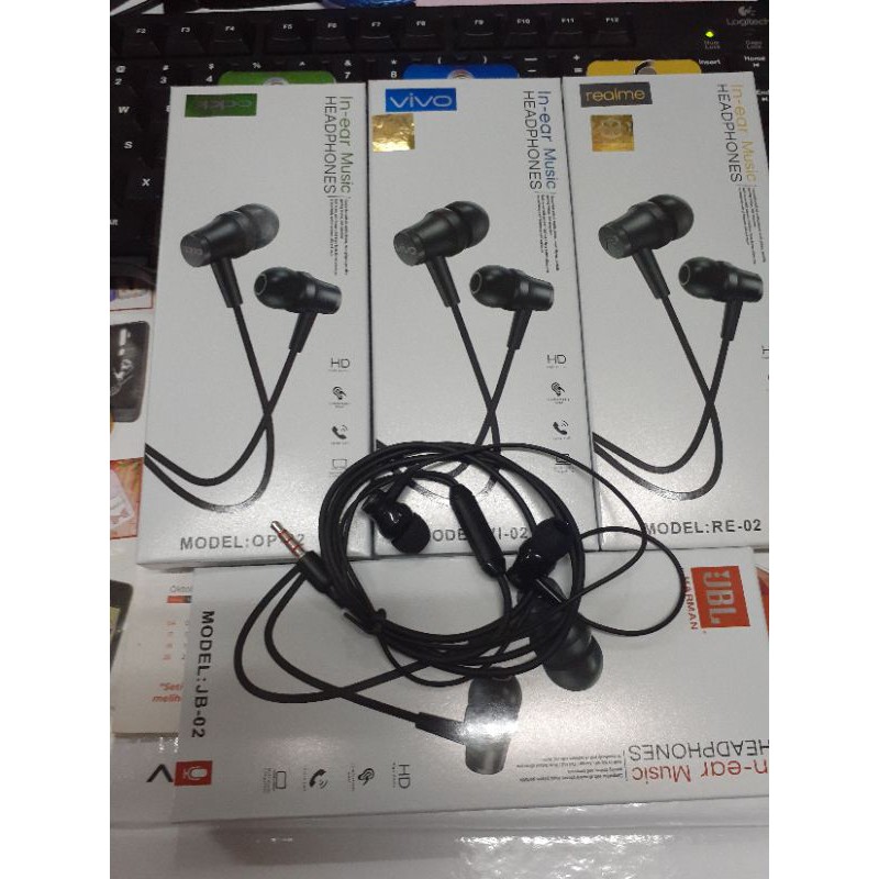 Tai Nghe Nhét Tai Jack 3.5mm Kèm Mic Cho Oppo A3S A5S A7 A53 A33 A12 A15 A37F