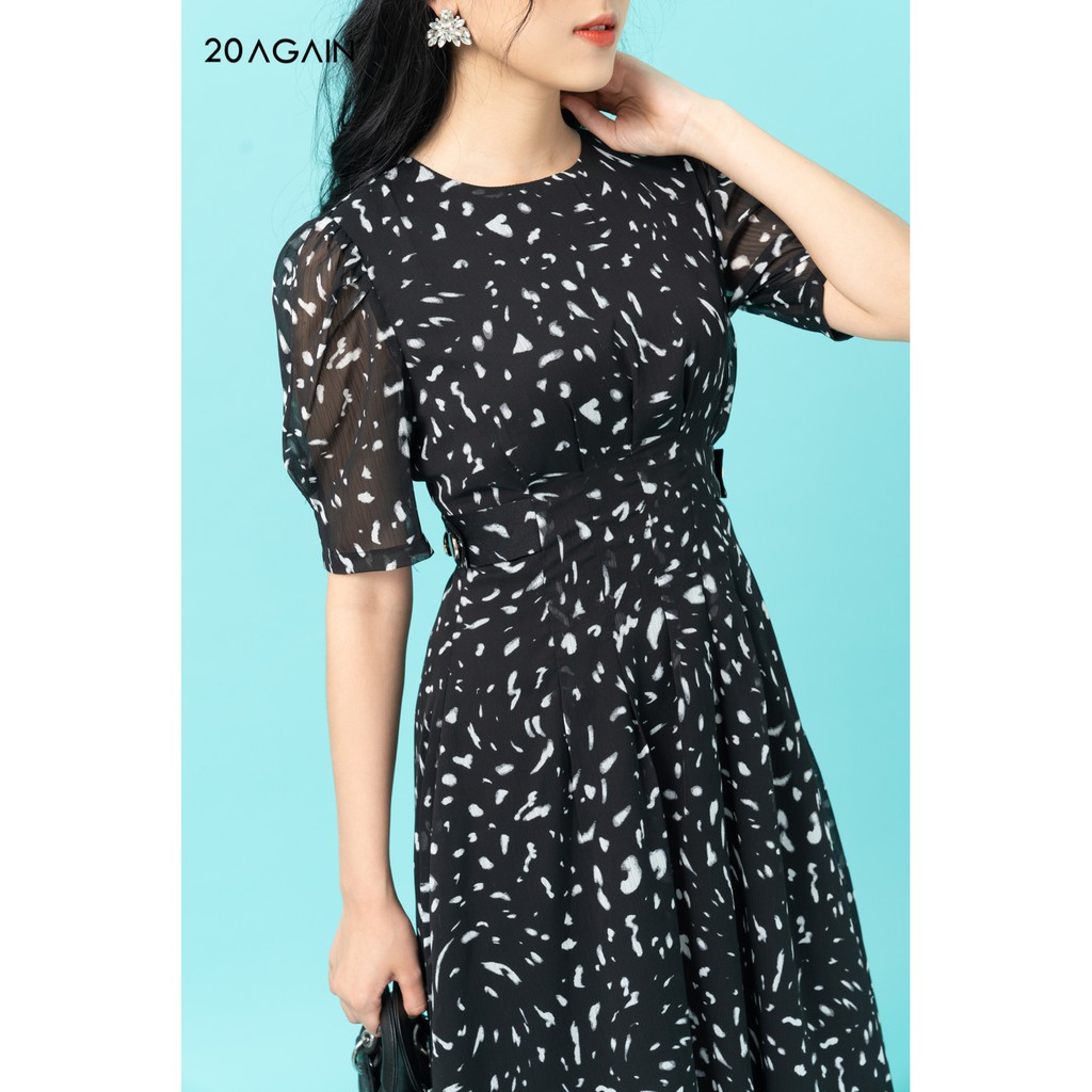 Đầm xòe 2 đai eo 20AGAIN DEA0945 | BigBuy360 - bigbuy360.vn