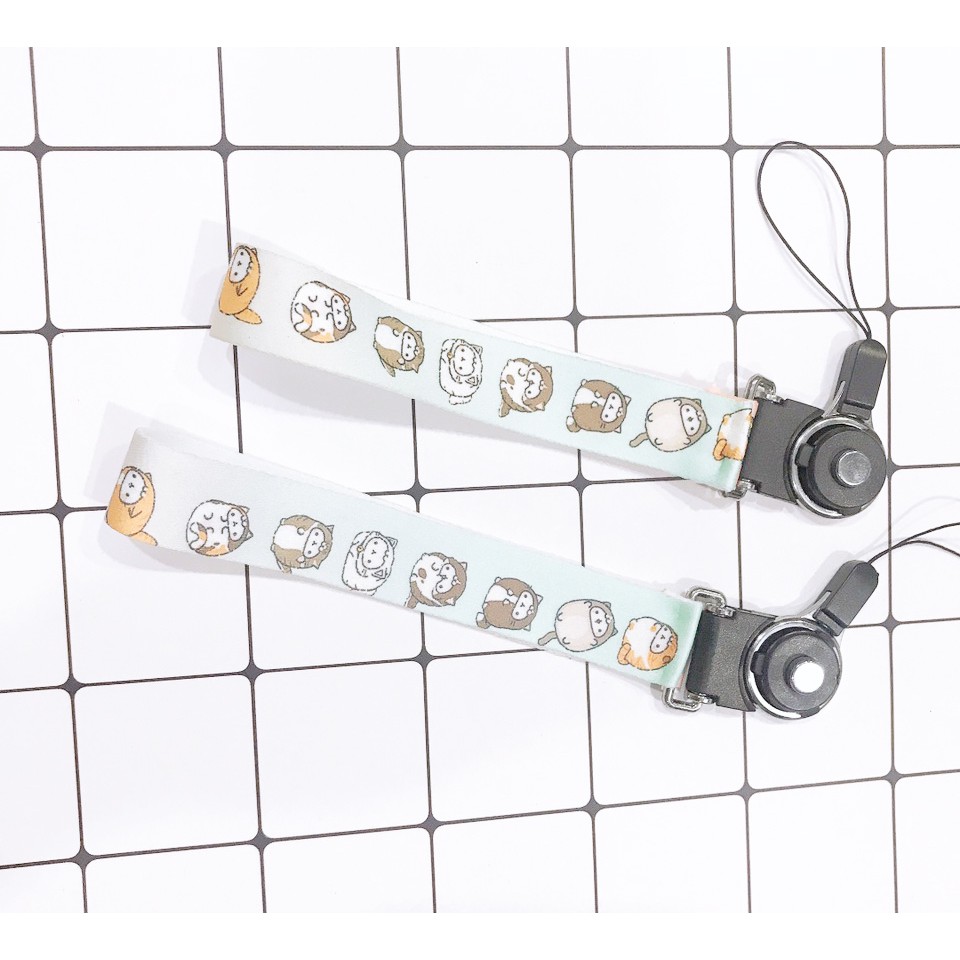 dây strap molang STI7 hoạt hình dây treo thẻ name tag ngắn cute dễ thương 15cm