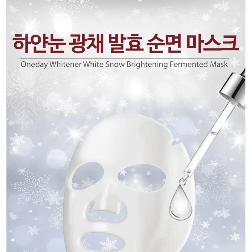 Lẻ miếng mặt nạ dưỡng trắng Nella Oneday Whitener White Snow Brightening Fermented Mask