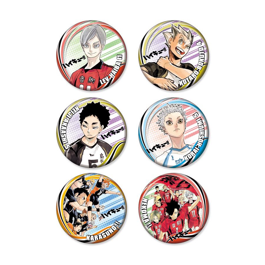Huy hiệu cài áo IN HÌNH Haikyuu! Vua bóng chuyền anime chibi dễ thương tiện lợi m2