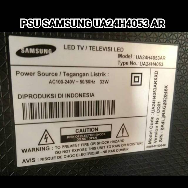 Đầu Tv Led Psu Samsung Ua24h4053 Ar