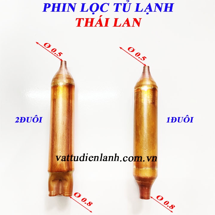 Phin lọc gas tủ lạnh Thái Lan cao cấp hai đuôi - 2 chuôi TD