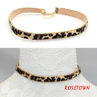 Vòng cổ choker da báo cá tính cho nữ
