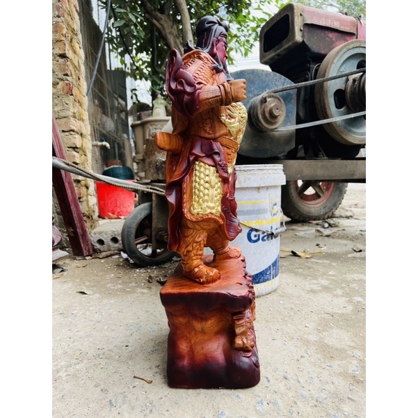Quan công gỗ hương phun giả cổ cao 30,40,50,60