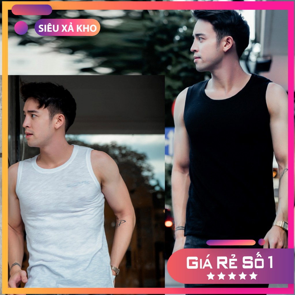 Áo Thun Ba Lỗ Unisex Hàng VN Xuất Dư Xịn, Áo Thun Tank Top Unisex Chất Cotton