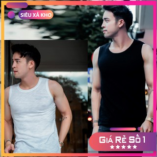 Áo thun ba lỗ unisex hàng vn xuất dư xịn, áo thun tank top unisex chất cotton