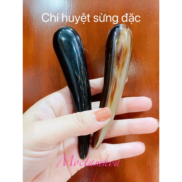 Chí huyệt, bấm huyệt massa mặt và các huyệt trên người bằng chất liệu sừng trâu đen trắng