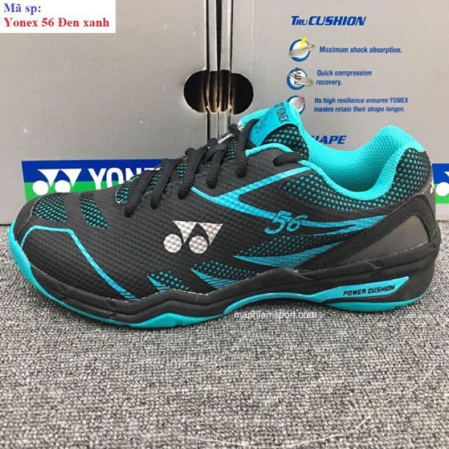 [Giày cao cấp] Giày cầu lông Yonex SHB56 Xanh Đen chính hãng, êm chân, bám sân, bảo hành 2 tháng, 1 đổi 1 trong 7 ngày