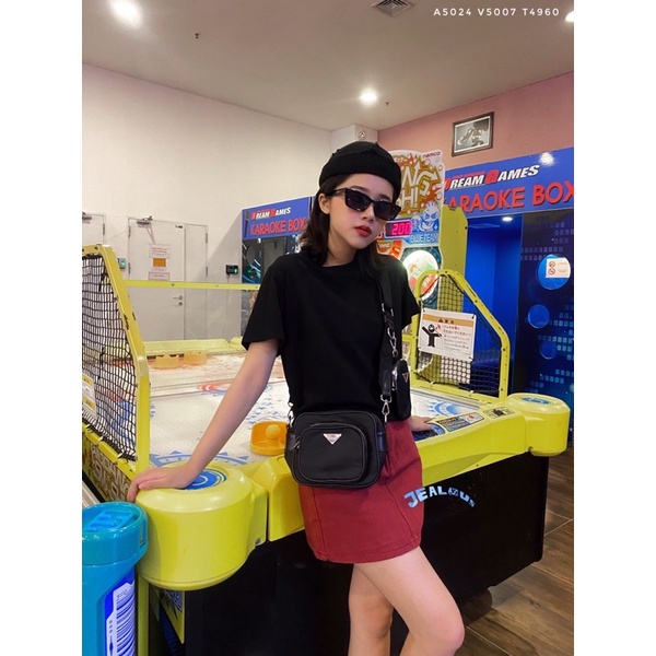 Áo thun nữ, áo phông croptop trơn mác dress you 5024