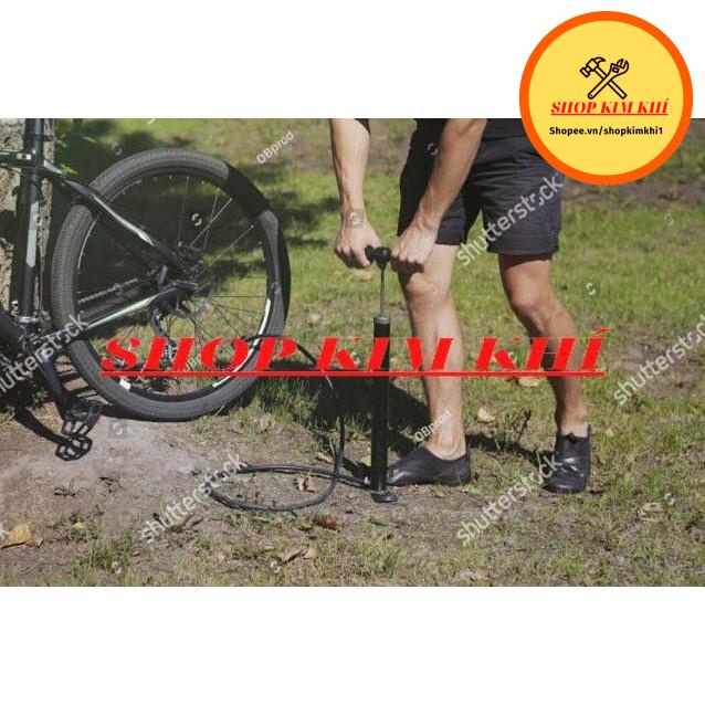 [Kim khí] Bơm Xe Máy, Xe Đạp Có Bình Hơi Trợ Lực