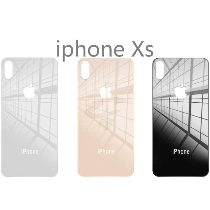 Ốp điện thoại mặt kính họa tiết lỗ pin lớn cho iphone 8 8plus Xr X Xs Max 8P XsMax Plus