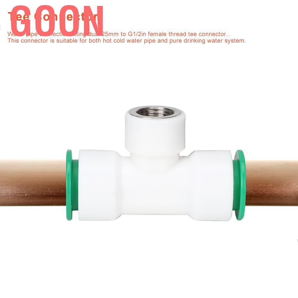 Goon Đầu Nối Ống Nước Bằng Nhựa Ppr Màu Trắng Hai Đầu 25mm Sang G1 / 2in