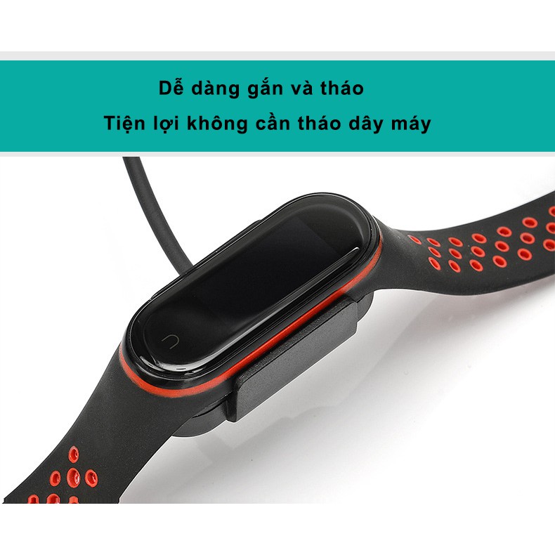 Dây USB sạc kẹp cho Xiaomi Miband 4