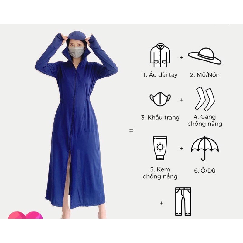 [ free ship ]áo chống nắng nữ áo chống nắn toàn thân cao cấp ( chống tia UV tuyệt đối ) mặc siêu mát. | BigBuy360 - bigbuy360.vn