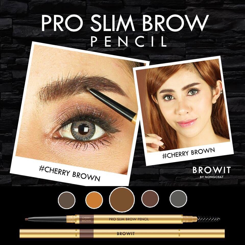 Chì kẻ mày NONGCHAT chống nước siêu nhỏ dễ kẻ mày Browit by NongChat Pro Slim Brow Pencil 0.06g