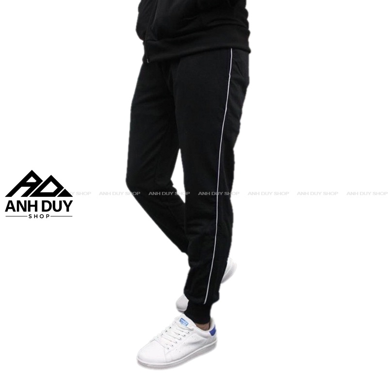 Quần Jogger Nam Nữ 1 Sọc Nhỏ Thun Poly Phong Cách Thể Dục Thể Thao Năng Động Cá Tính Unisex ANH DUY SHOP JGV21