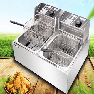 Bếp chiên điện 12L, Bếp chiên nhúng điện đôi 2 hộc