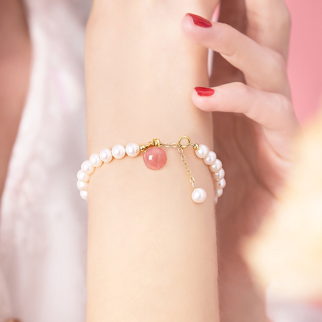 Sang Trọng Vòng Tay Đính Đá Mã Não Đỏ Hình Chú Voi Xinh Xắn Cho Nữ