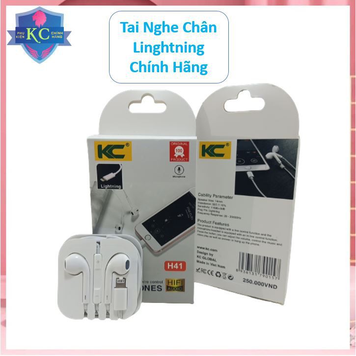 [Hàng Chính Hãng] TAI NGHE CHÂN LIGHTNING H41 Full Box- Tai Nghe Bass Siêu Khỏe- Bảo Hành 12 Tháng