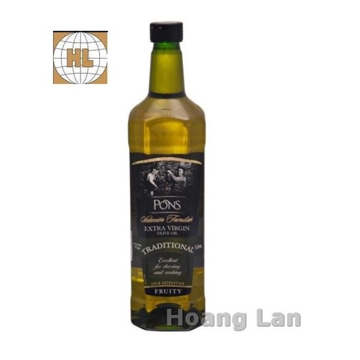 Dầu Olive Extra Virgin PONS 1 lít - Tây Ban Nha (chai nhựa)