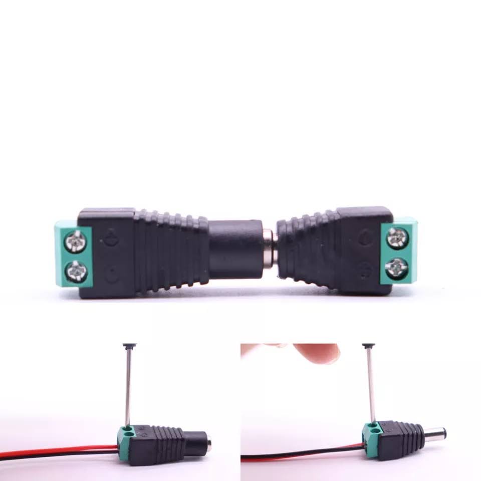 Jack Kết Nối DC 5.5mm X 2.1mm Cổng kết nối đực cái cho Camera và kết nối dây đèn Led..