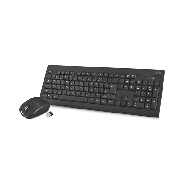 Combo bàn phím chuột không dây khoảng cách kết nối 8m - Wireless Keyboard + Mouse Combo Actto KMC-05 KOREA CHÍNH HÃNG