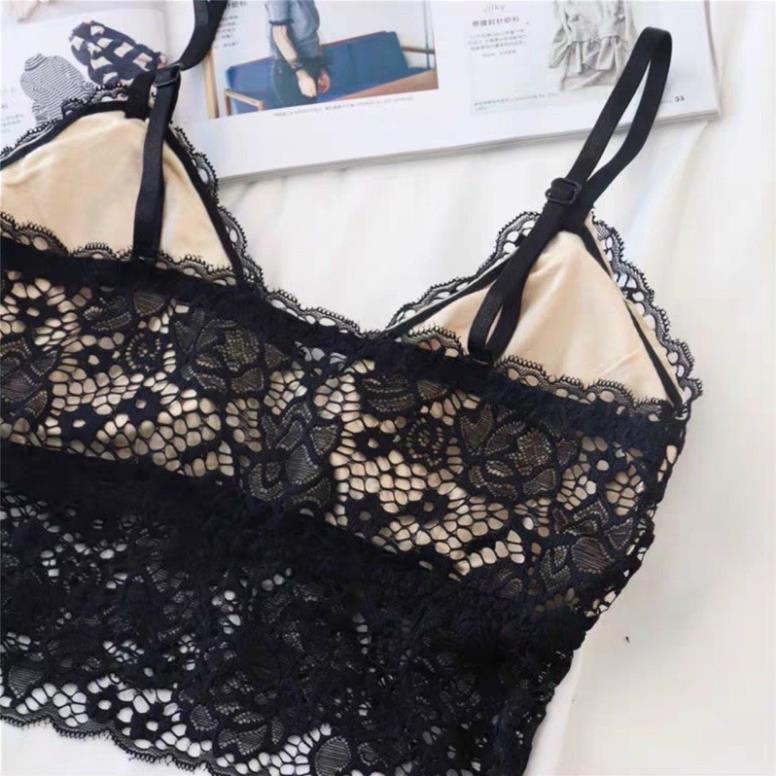 [Giá sỉ] Áo Bra Ren Lỡ 2 Dây Có Lót Ngực Phong Cách Sexy B24