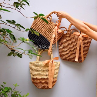 Túi cói nơ ruy băng