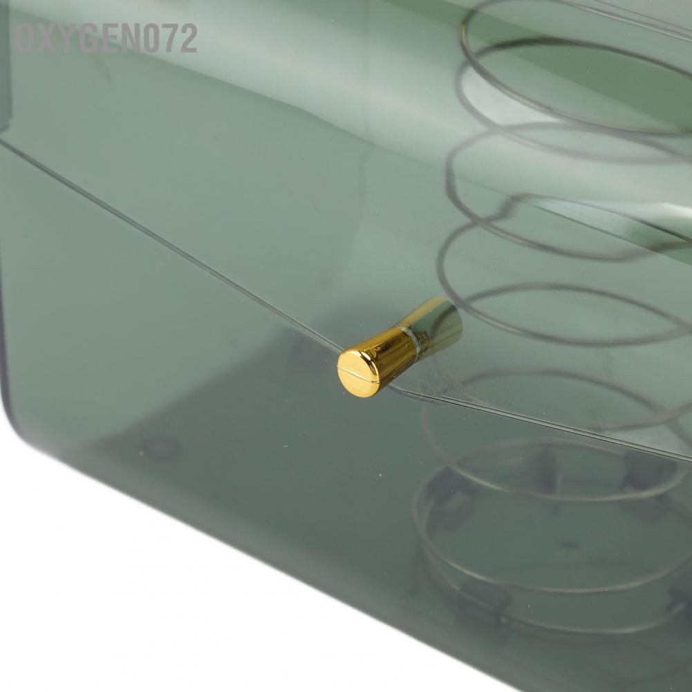 Oxygen072 Oxygen072 Hộp đựng khăn giấy có viền lò xo trong suốt mịn hơn Giá giữ mặt hình chữ nhật cho nhà bếp phòng ngủ tắm