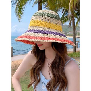 Mũ cói nhiều màu xinh