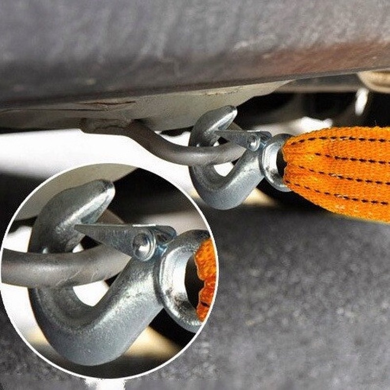 Dây cáp kéo xe cứu hộ 5 tấn, tải đứt cáp kéo hàng có móc