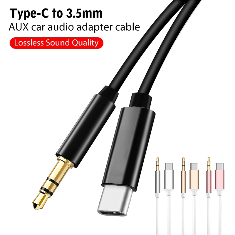 Cáp chuyển đổi cổng Type-C sang jack âm thanh AUX 3.5mm cho thiết bị Android IOS trên xe hơi