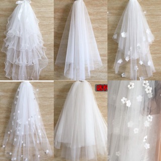 Khăn voan cô dâu dài 80-100cm